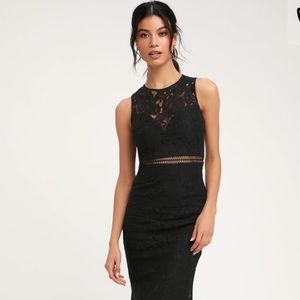 Lulus MUSIC OF THE HEART BLACK LACE MAXI DRESS